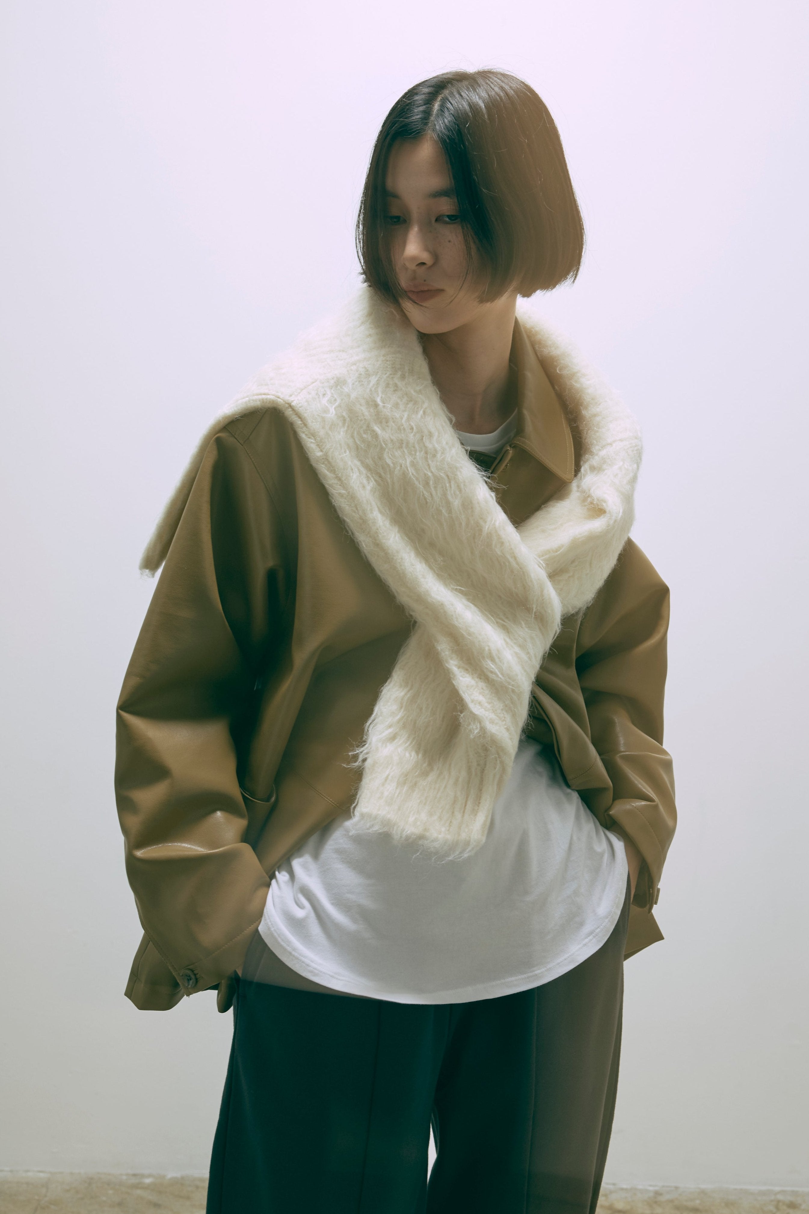 Faux Leather Over Jacket