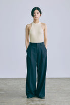 【Set Up】Semi-Wide Trousers ネイビー size:1 model:170cm chii
