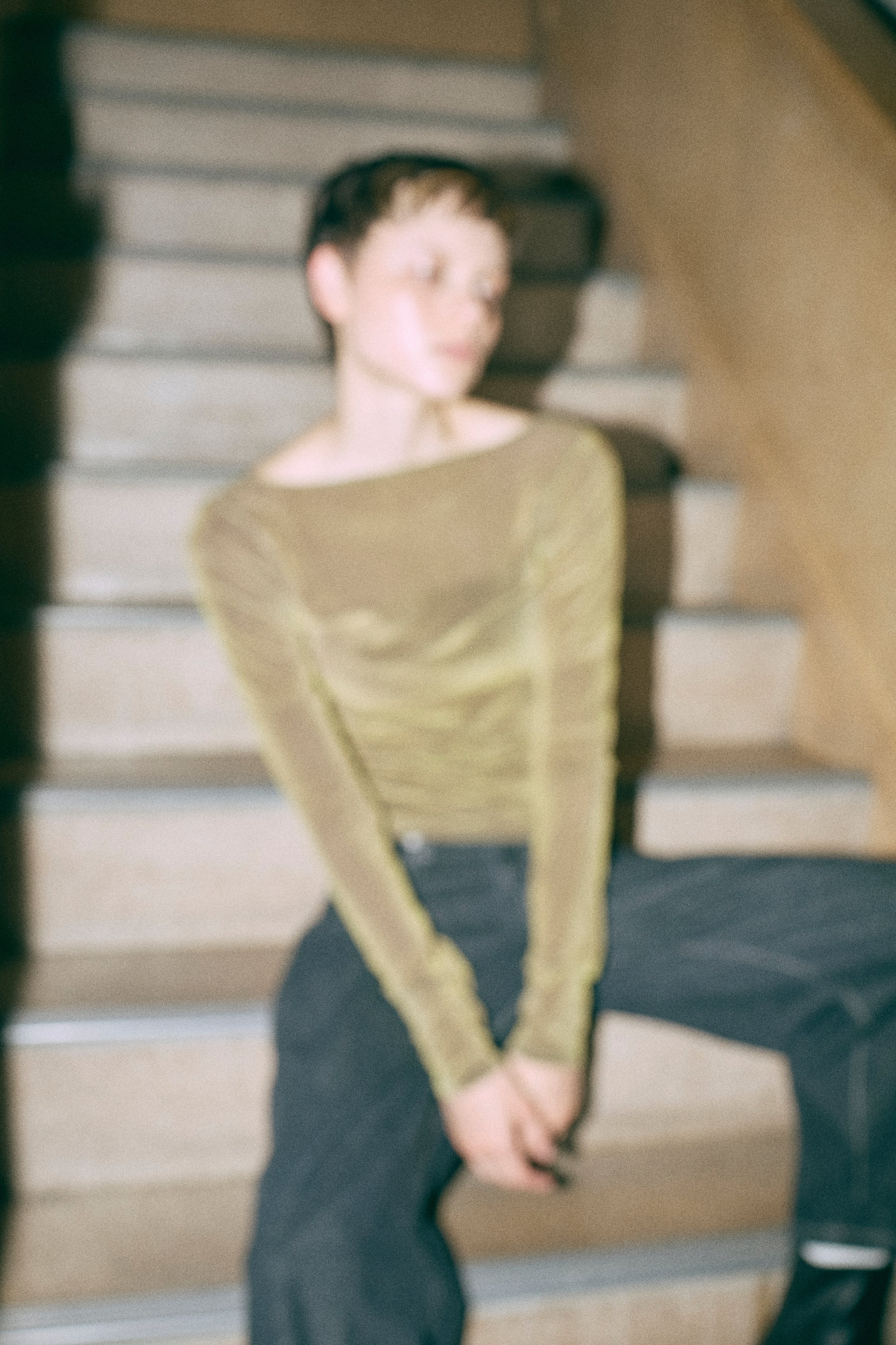 Flocked Tulle Back Open Top
