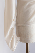 Sheer Velour Draped Cardigan