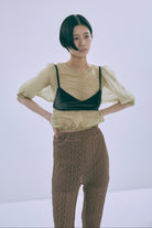 Cut Lace Soft Flare Pants & Layered Skirt Set