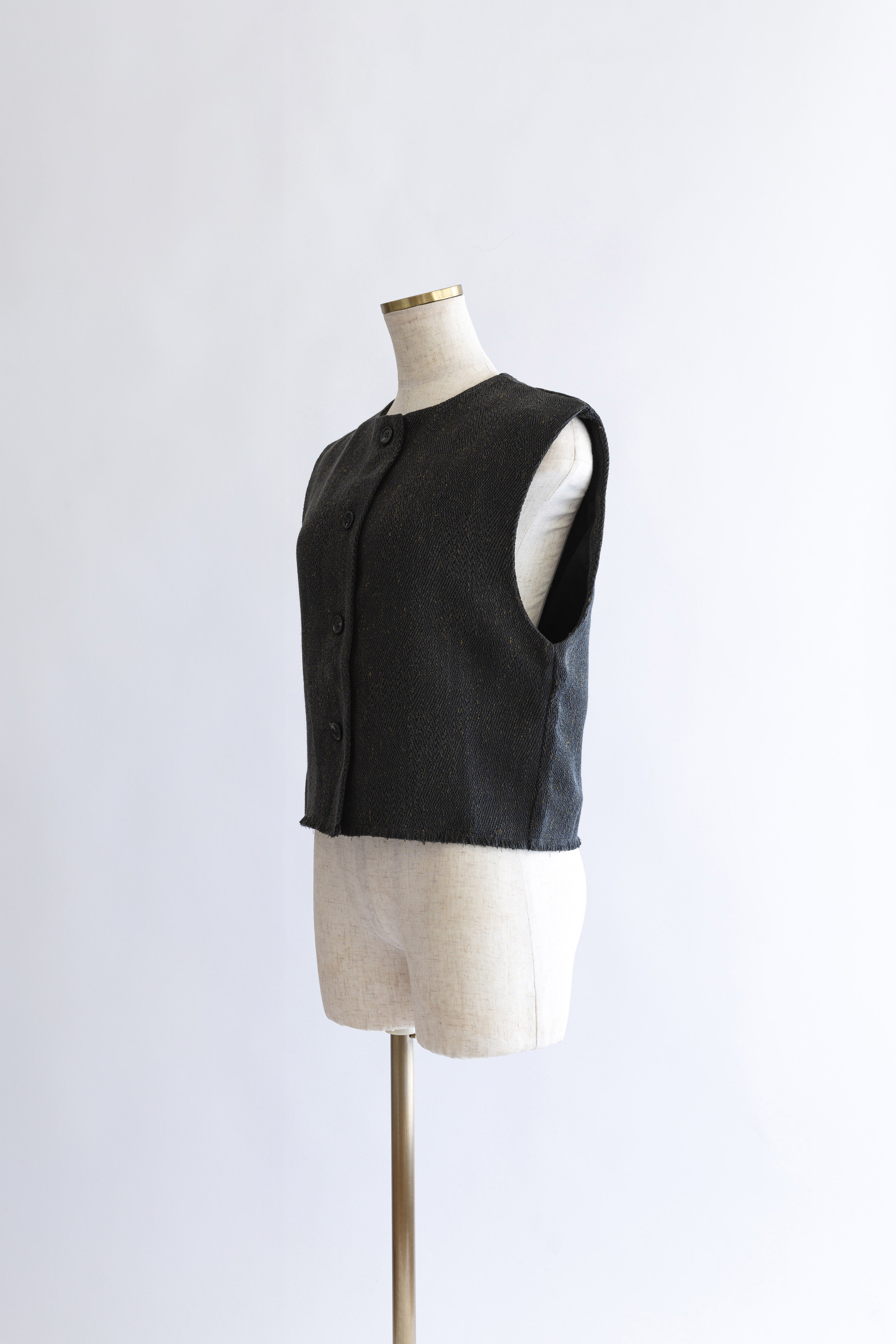 Cropped Tweed Gilet