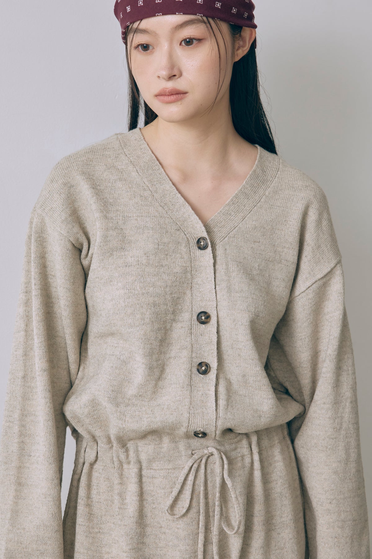 Soft Wool Jumpsuit ベージュ