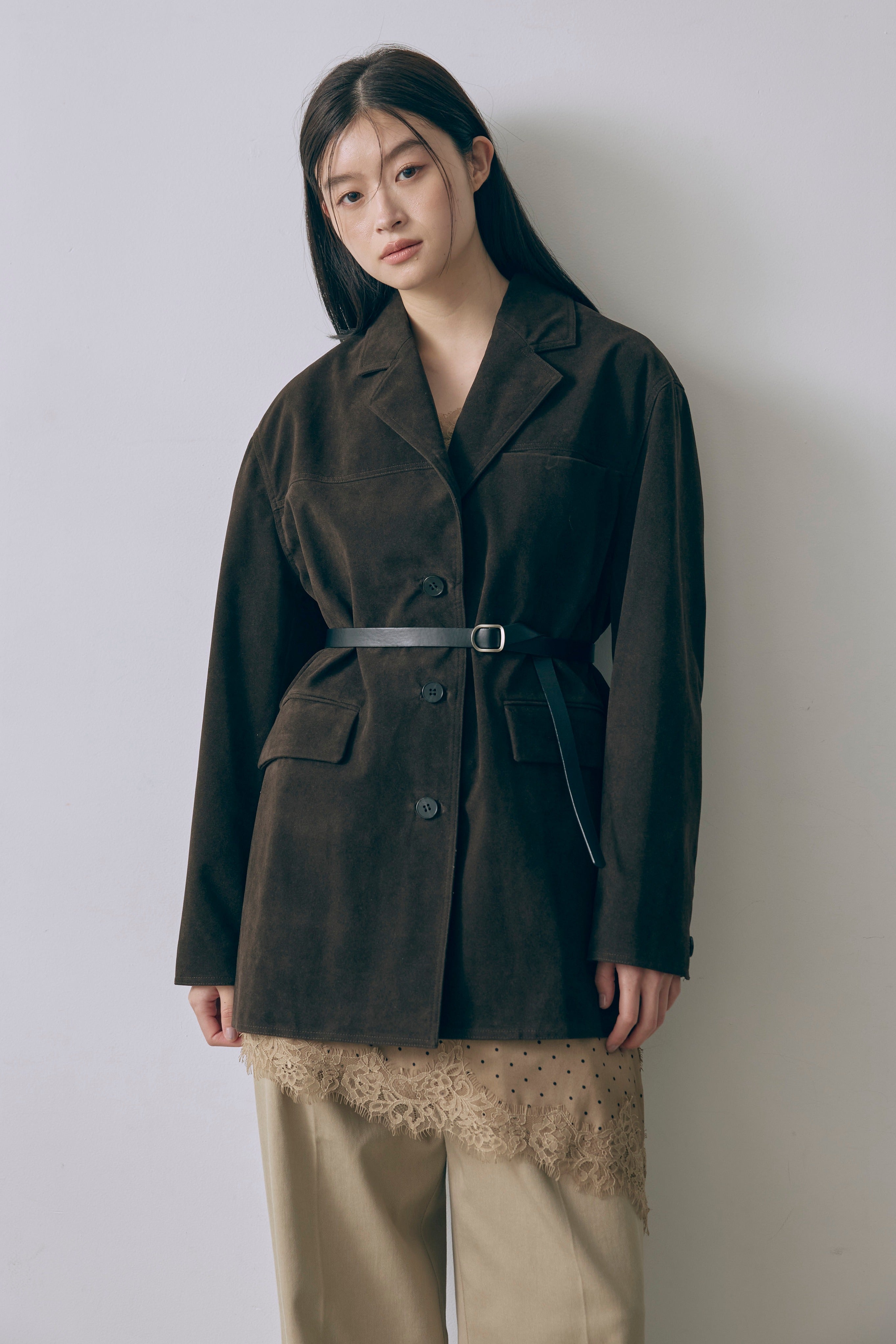 Vintage Suede Oversized Jacket ダークブラウン size:1 model:171cm YUUMIKO