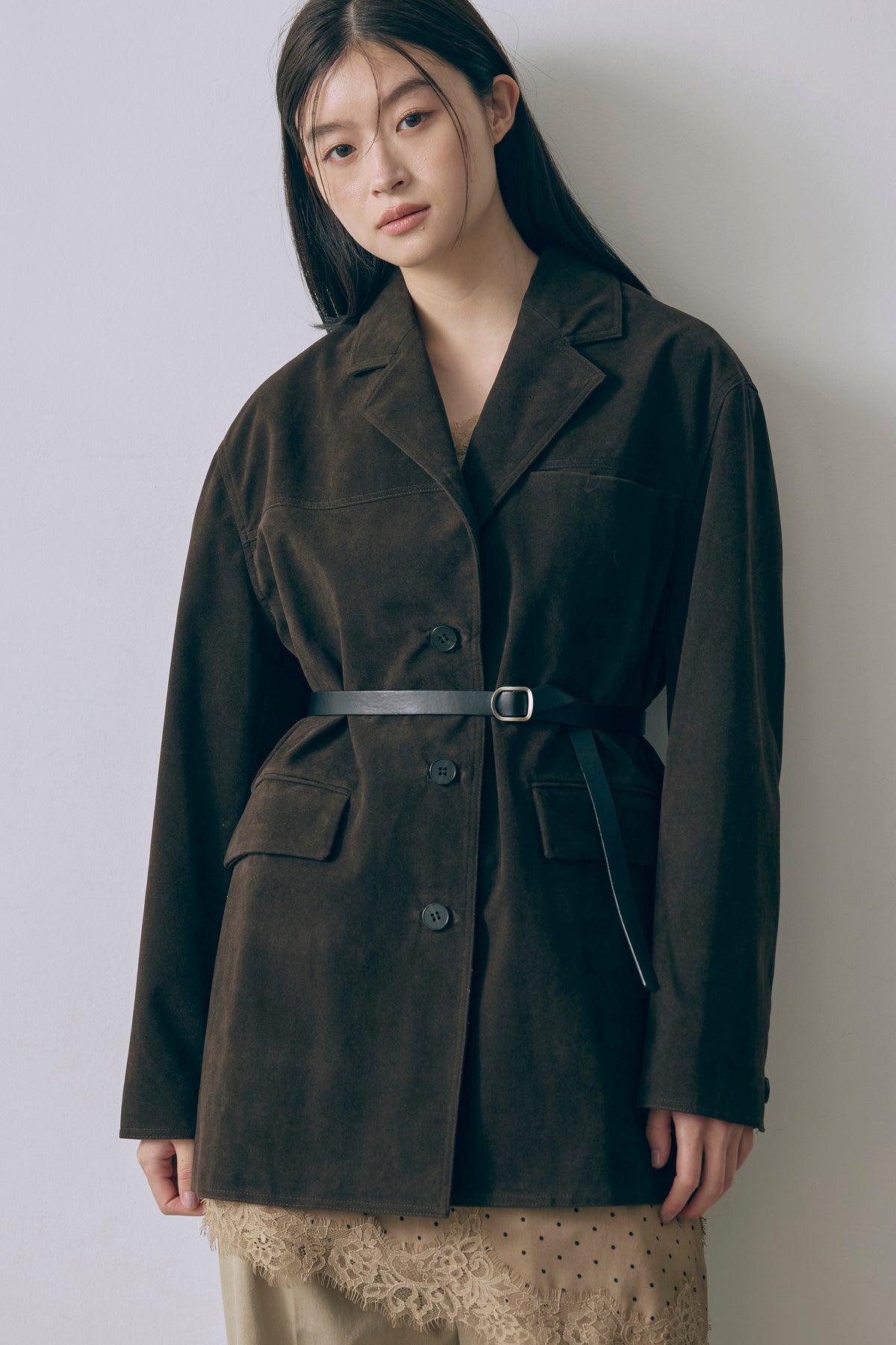 Vintage Suede Oversized Jacket ダークブラウン size:1 model:171cm YUUMIKO