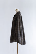 Satin Piping Checked Pajama Shirt
