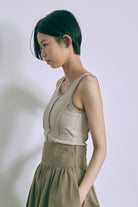 Tulle Piping Tank Top