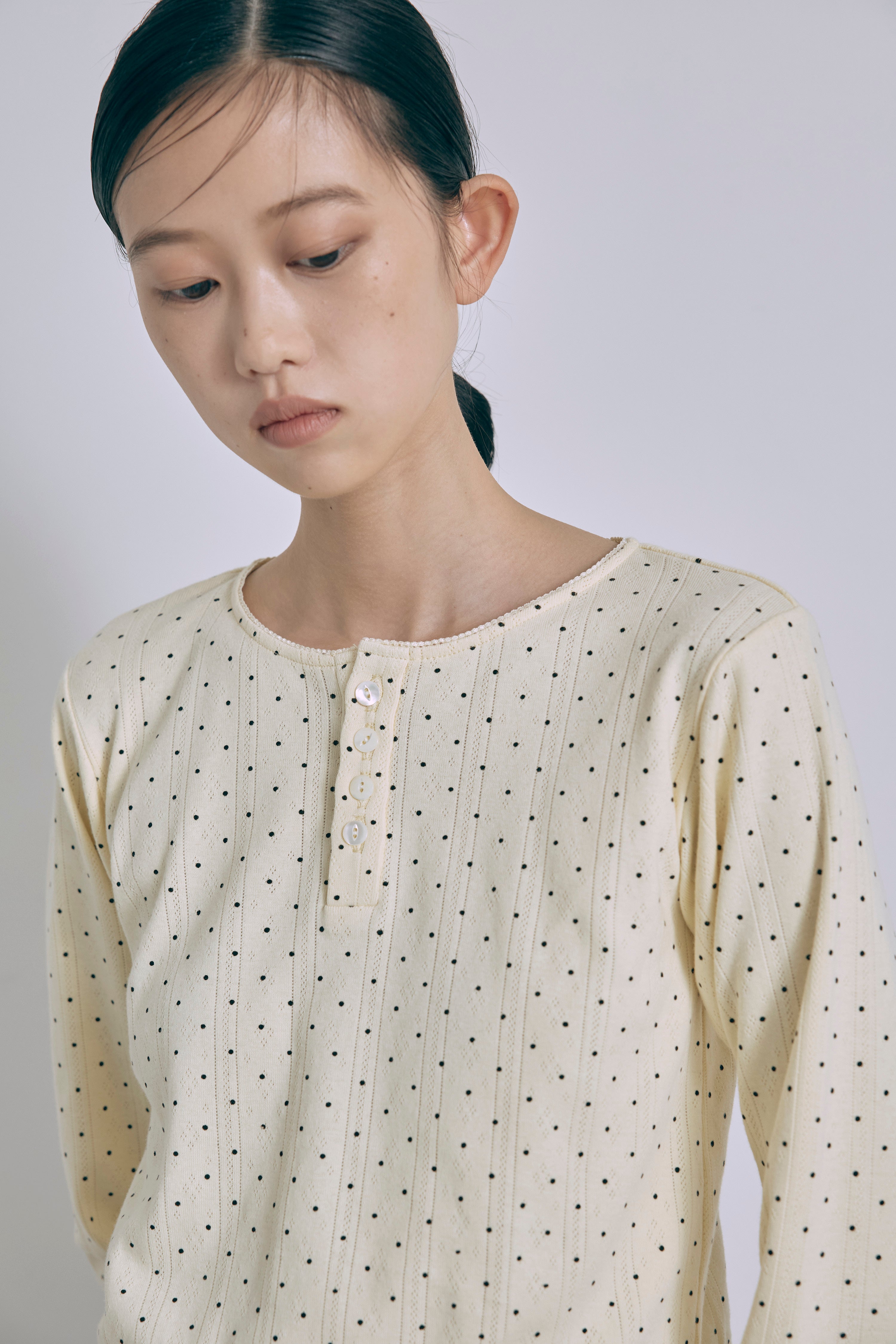 Powder Dot Henley