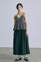 Cocoon Silhouette Skirt ブラック model:170cm chii