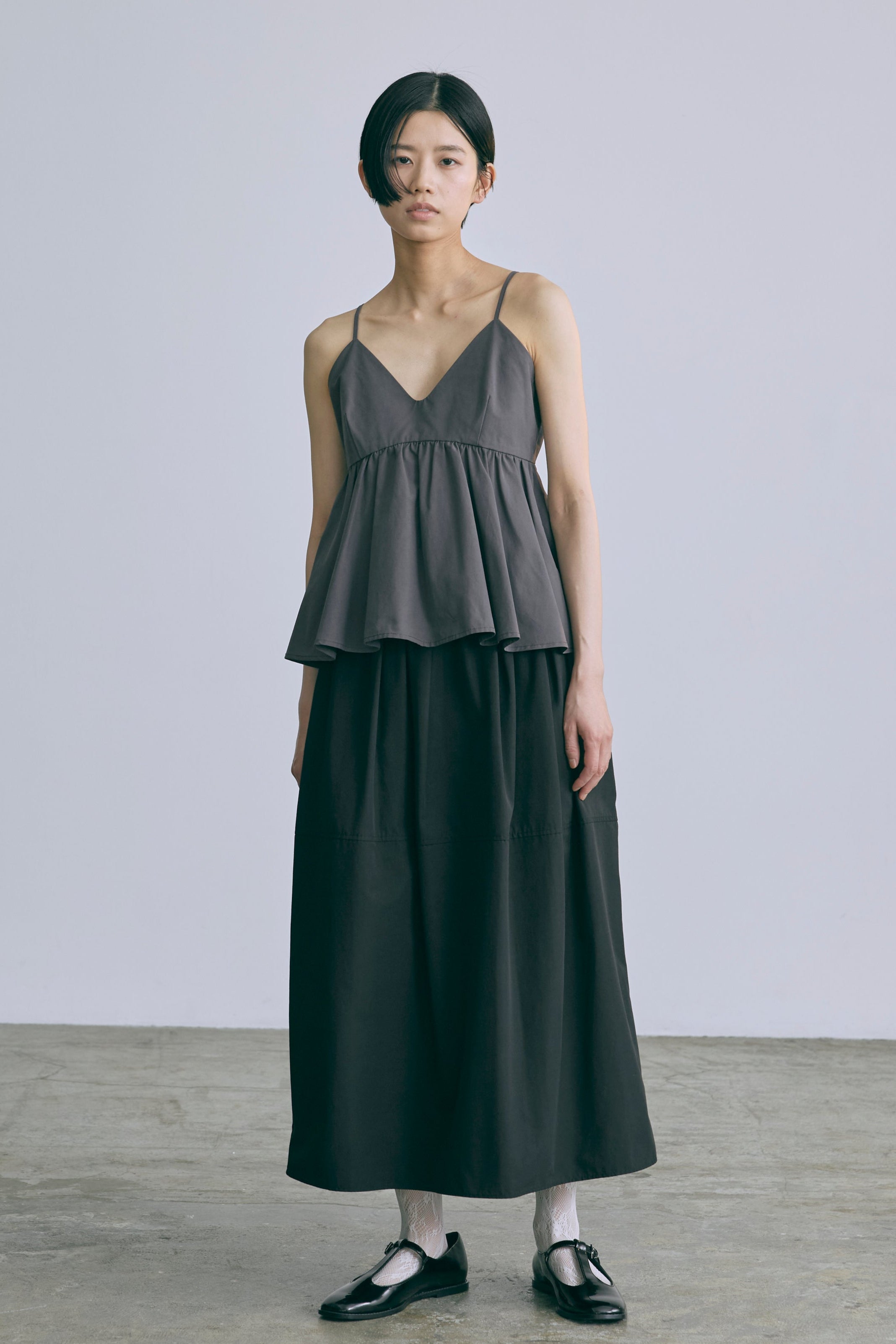 Cocoon Silhouette Skirt ブラック model:170cm chii