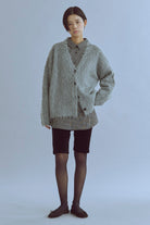 Brashed Shaggy Cardigan