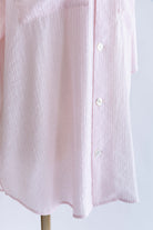 Sheer Stripe Big Shirts ピンク