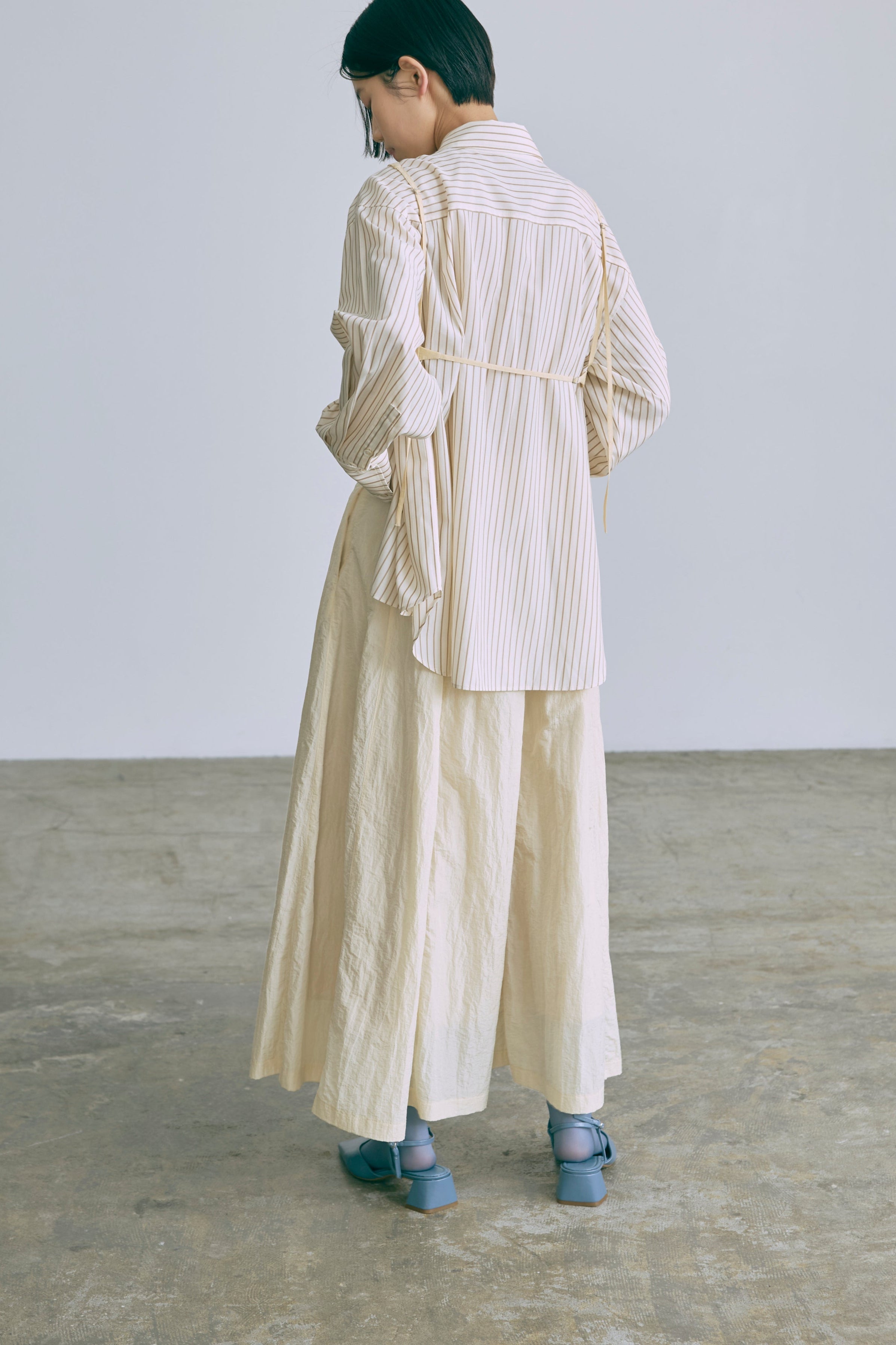 Nylon Taffeta Flared Skirt
