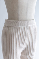 【Set Up】Chenille Rib Flared Pants アイボリー