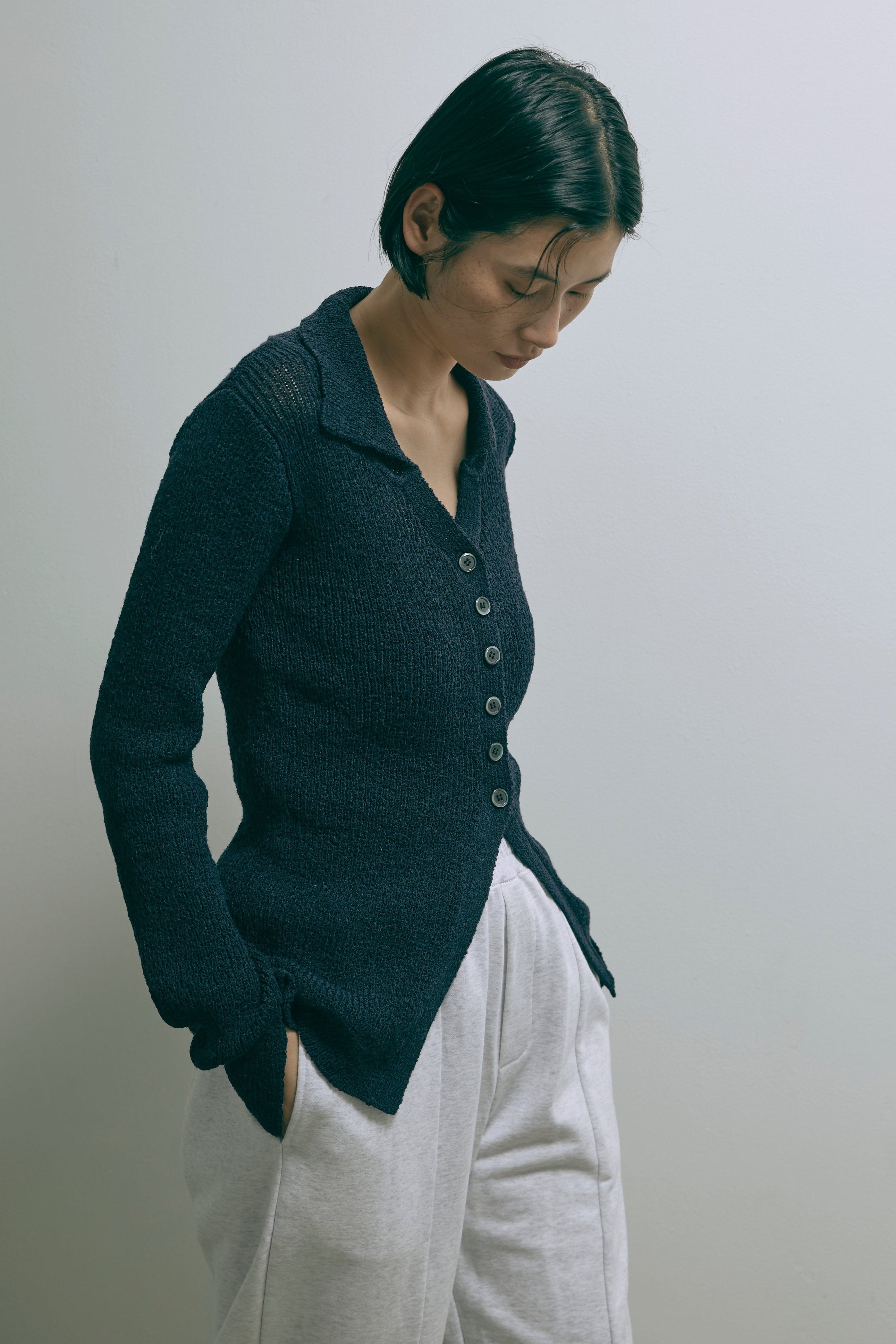 【Set Up】Slit Sweat Pants