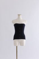 Crewneck Knit ＆ Rib Knit Bustier Set