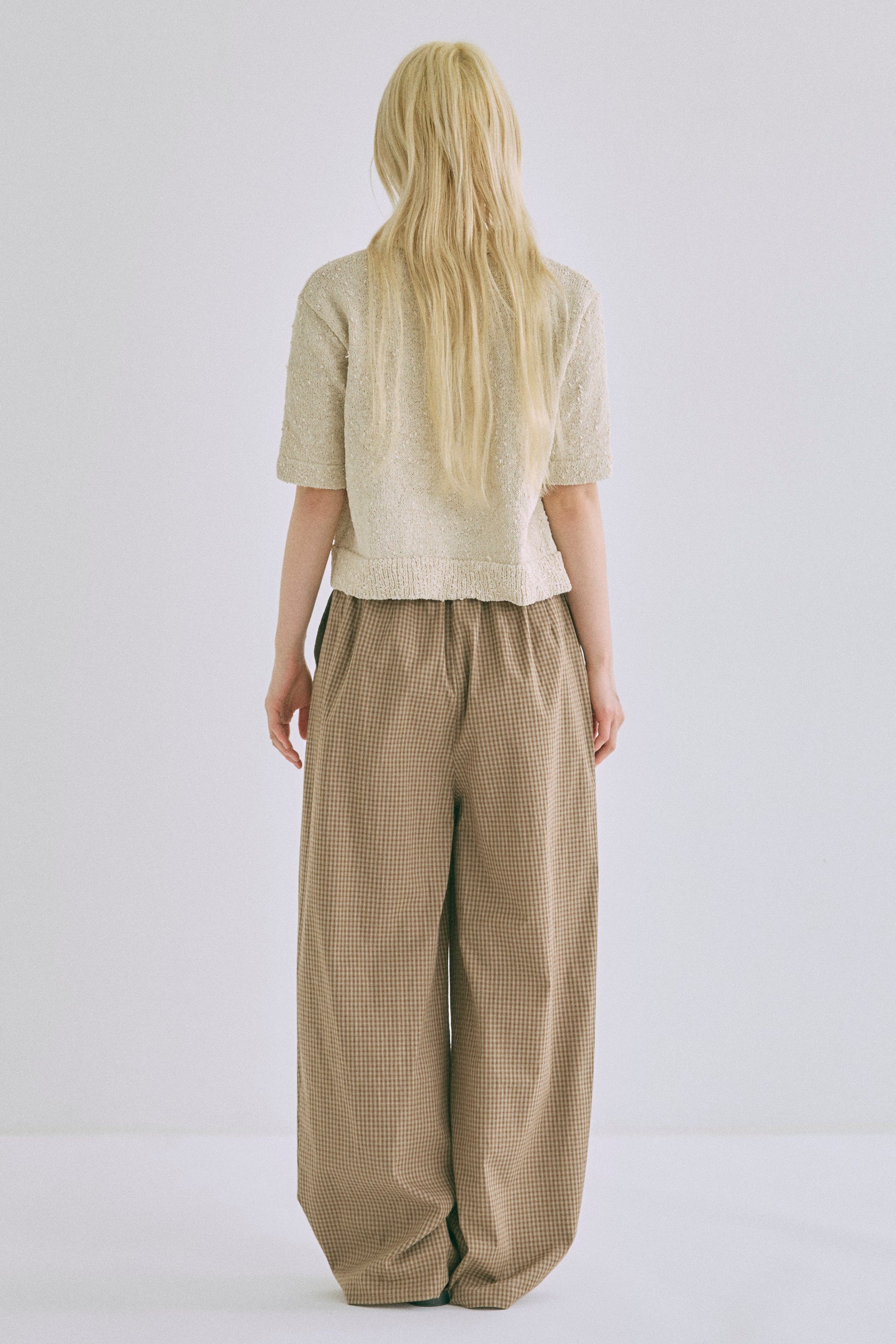 Airy Check Tuck Easy-Pants – EN NEUME