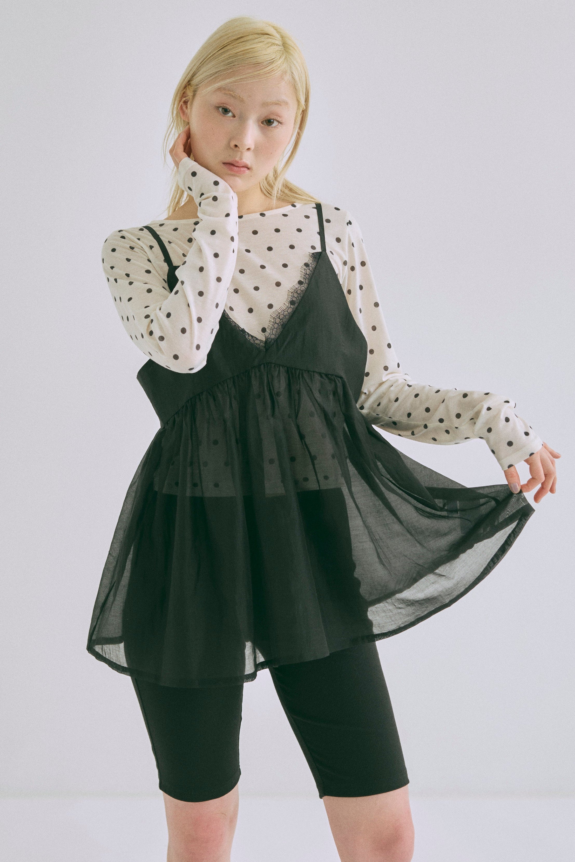 着用カラー:オフホワイト モデル身長:162㎝