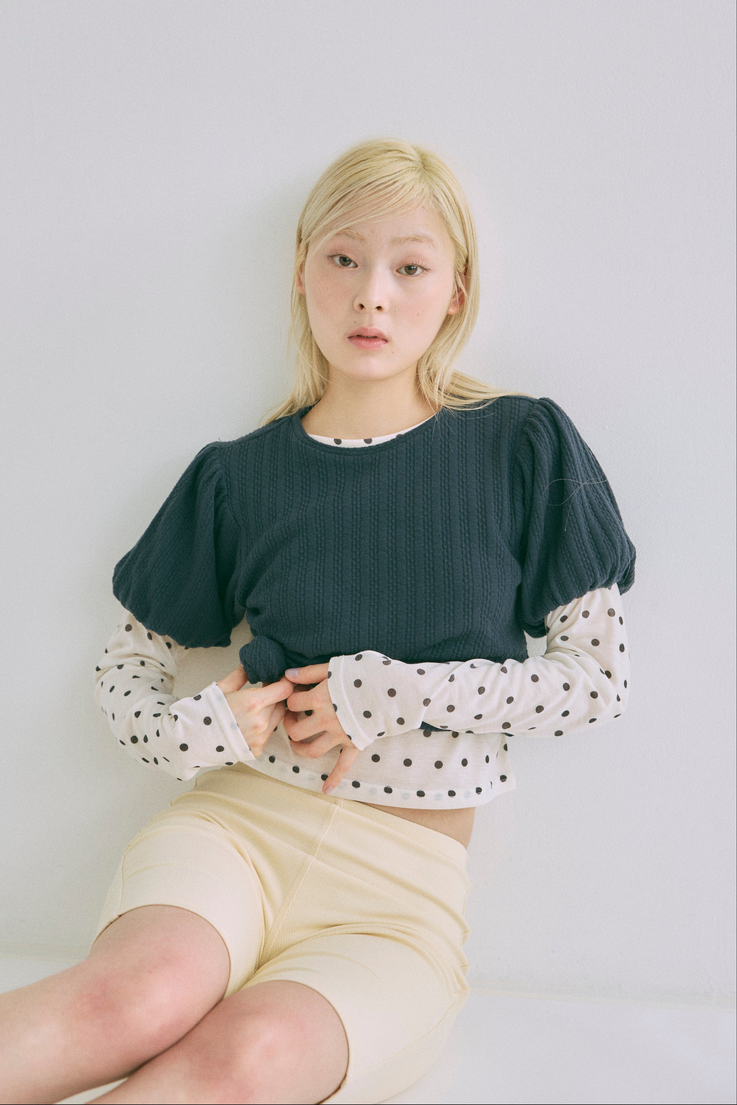 着用カラー:ネイビー  モデル身長:162㎝