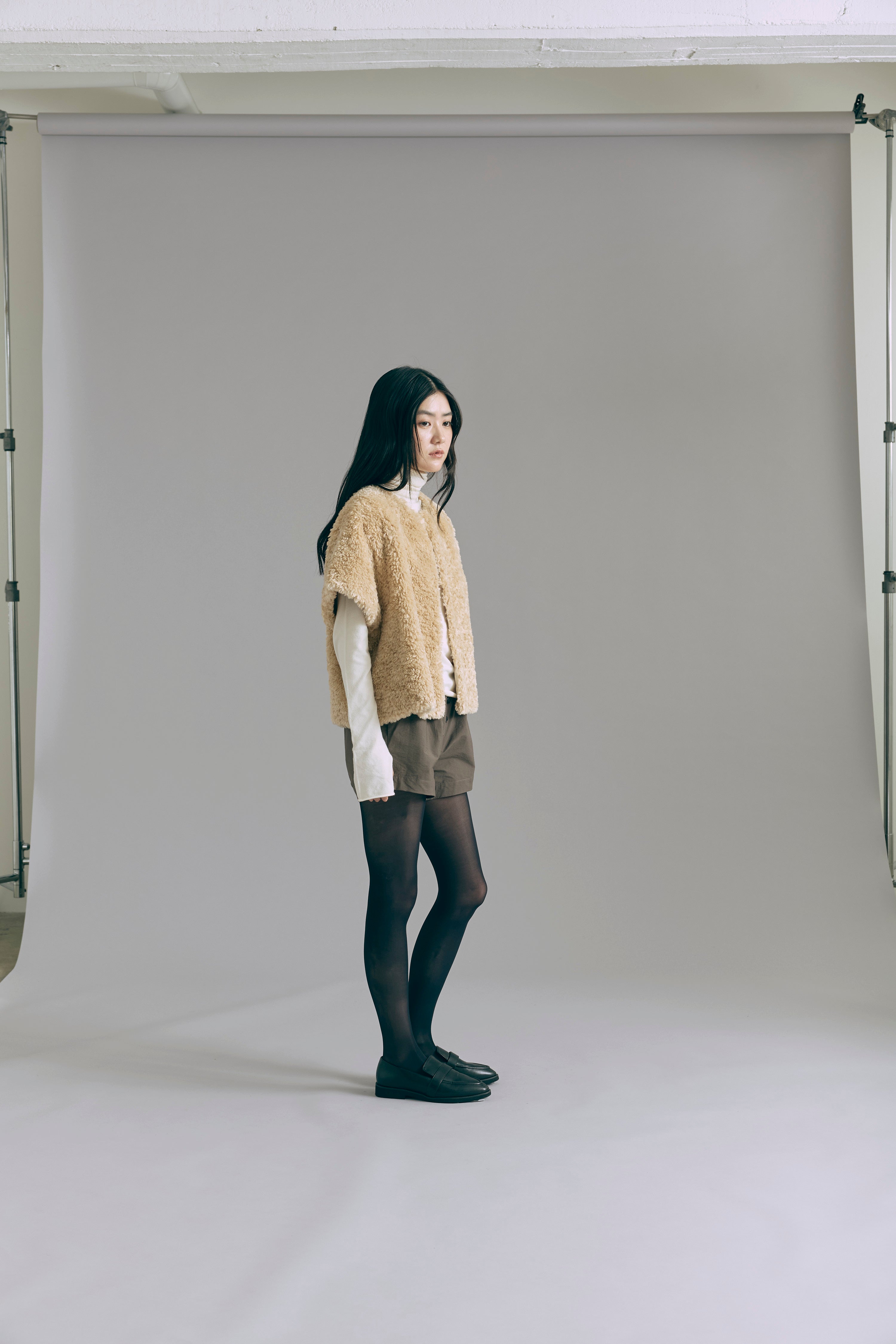 Short Sleeve Fur Jacket
