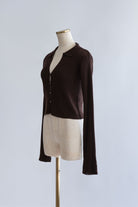 Fitted Rib Skipper Cardigan