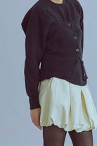 Crewneck Knit ＆ Rib Knit Bustier Set