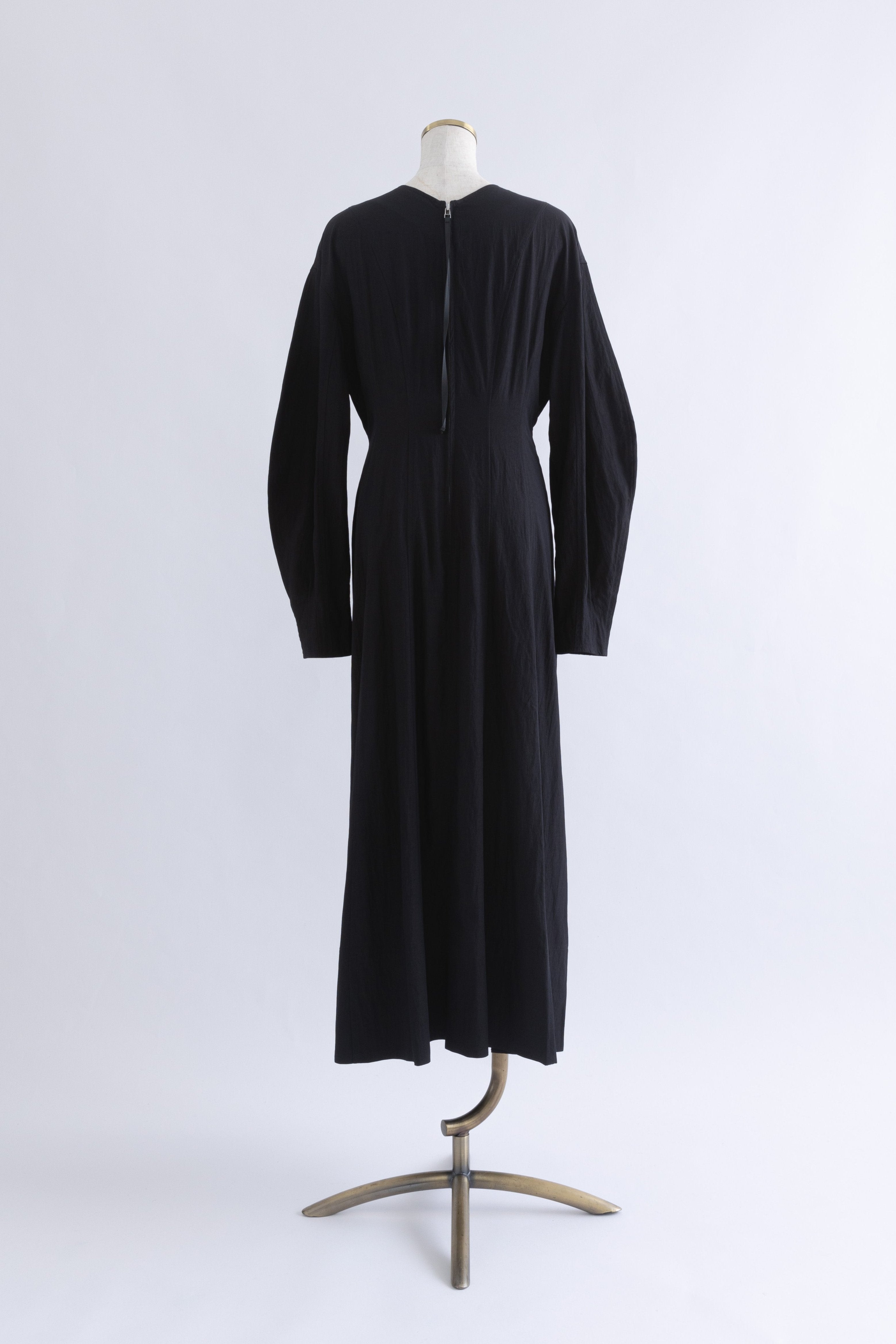 Volume Sleeve Soft Flare Dress