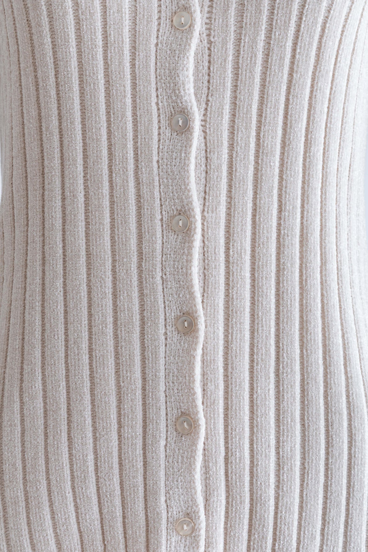 【Set Up】Chenille Collar Cardigan アイボリー