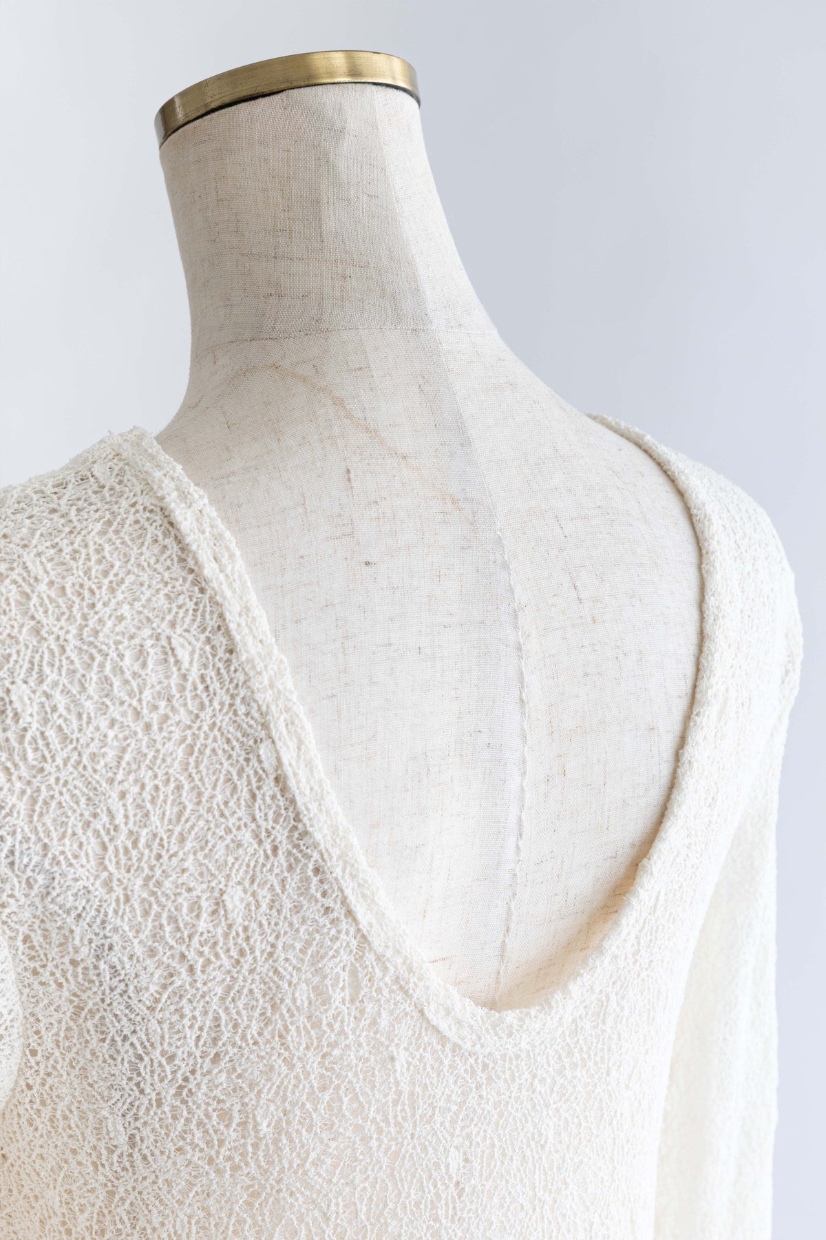 Mesh Lace Open Back Top
