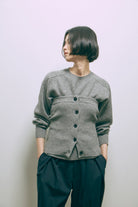 Crewneck Knit ＆ Rib Knit Bustier Set