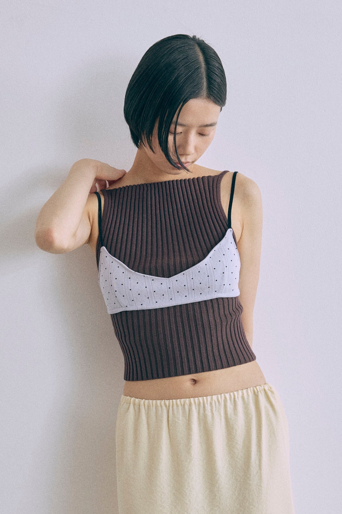 Powder Dot Bra Top ブルー size:F model:170cm chii