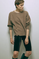 Vneck Fox Over Knit