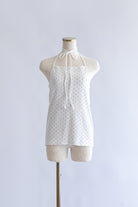Powder Dot Halter Cami オフホワイト