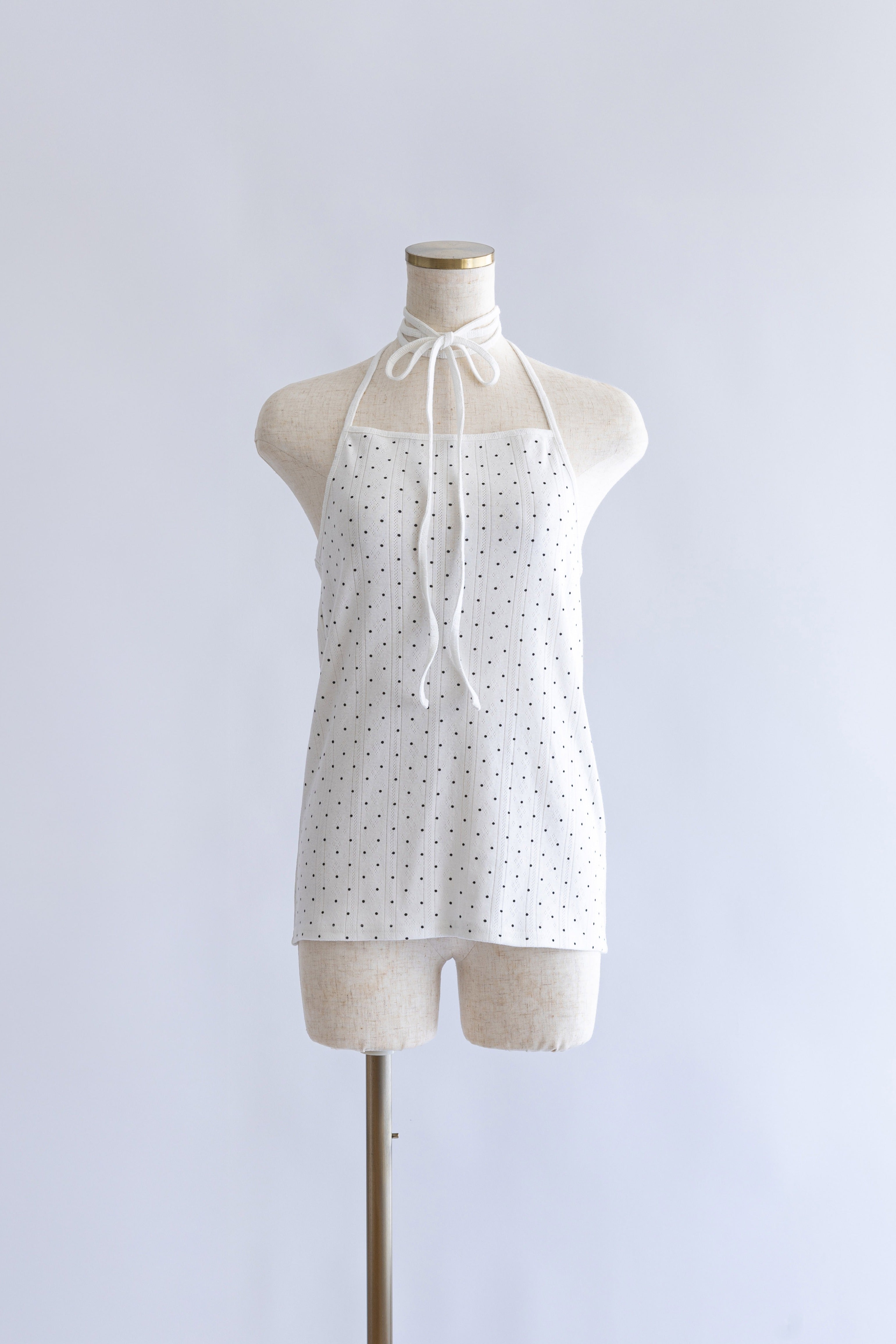 Powder Dot Halter Cami オフホワイト