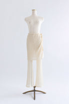 Cut Lace Soft Flare Pants & Layered Skirt Set