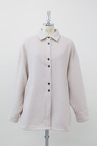 Wool Blend Over Shirts Jacket グレージュ