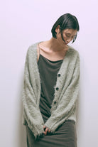 Brashed Shaggy Cardigan