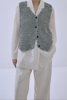 Melange Knit Gilet オフホワイト