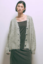 Brashed Shaggy Cardigan