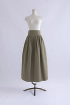 Cocoon Silhouette Skirt ライトカーキ
