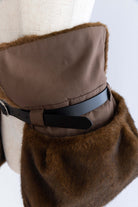 Faux Fur Pocket Belt ブラウン