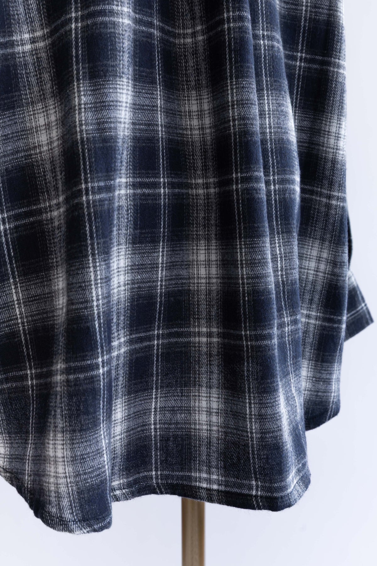 Layered Stole Flannel Shirt ネイビー