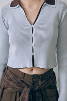 Fitted Rib Skipper Cardigan