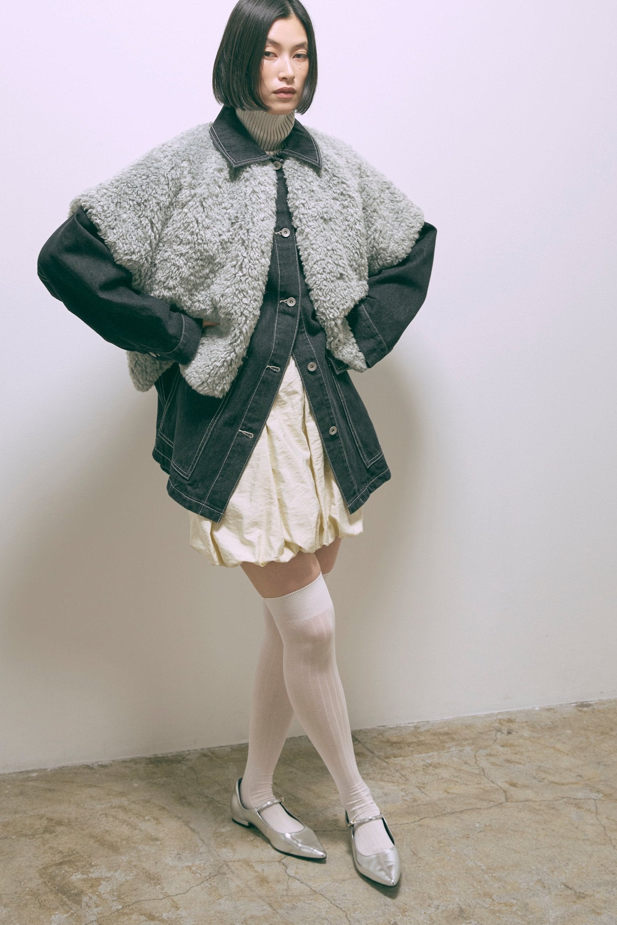 Short Sleeve Fur Jacket