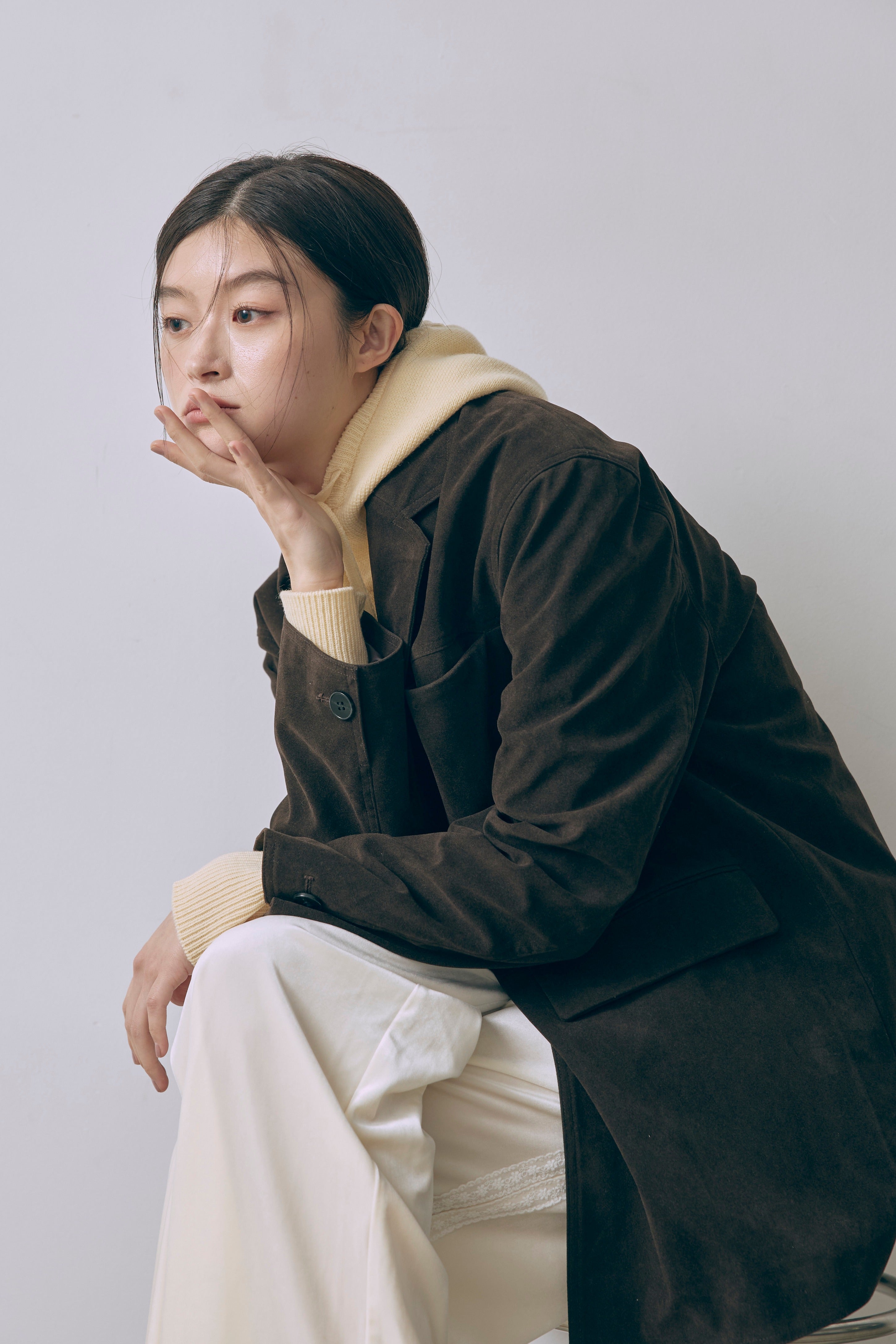 Vintage Suede Oversized Jacket ダークブラウン size:1 model:171cm YUUMIKO