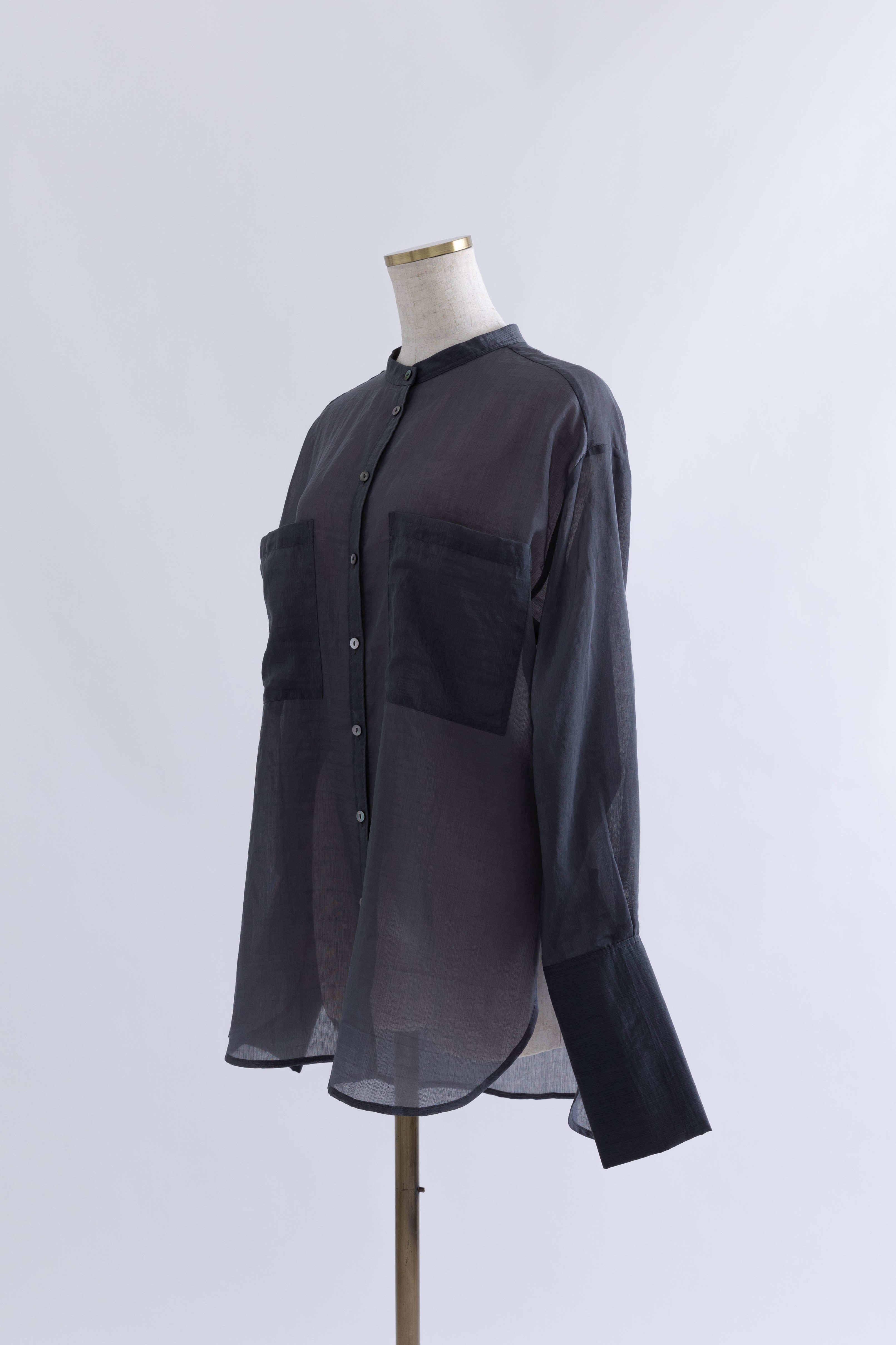 Long Cuff Sheer Blouse
