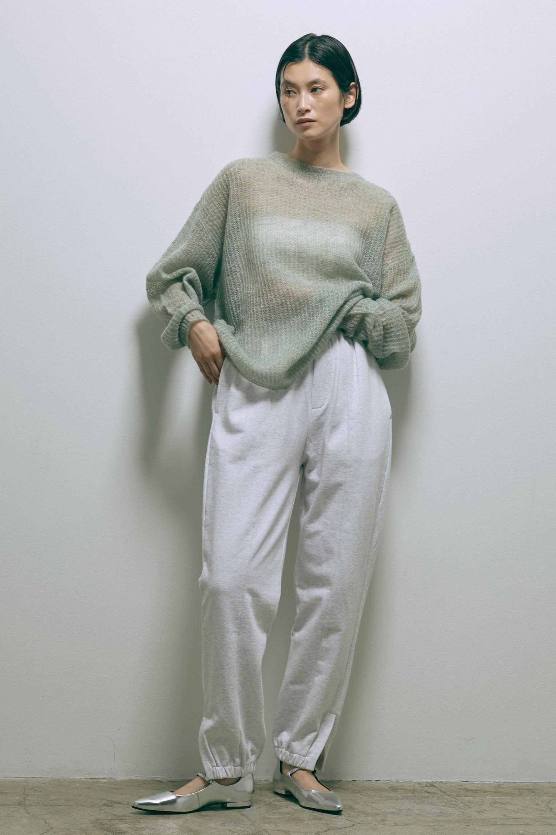 【Set Up】Slit Sweat Pants