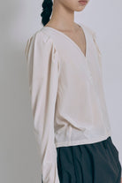 2Way Sheer Velour Puff tops