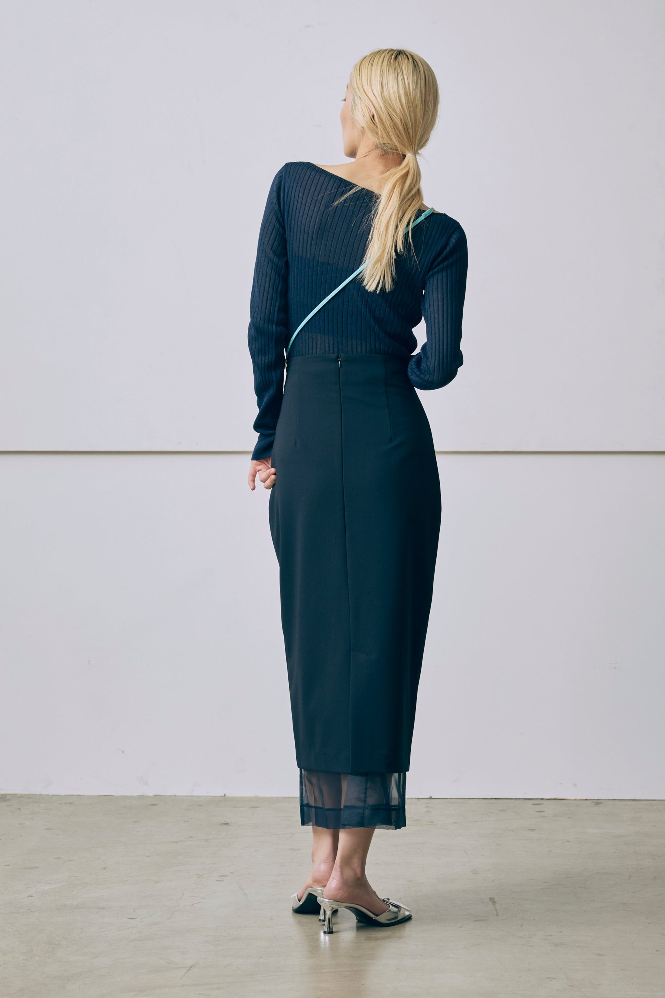 Set Up】Sheer Layered I-Line Skirt – EN NEUME
