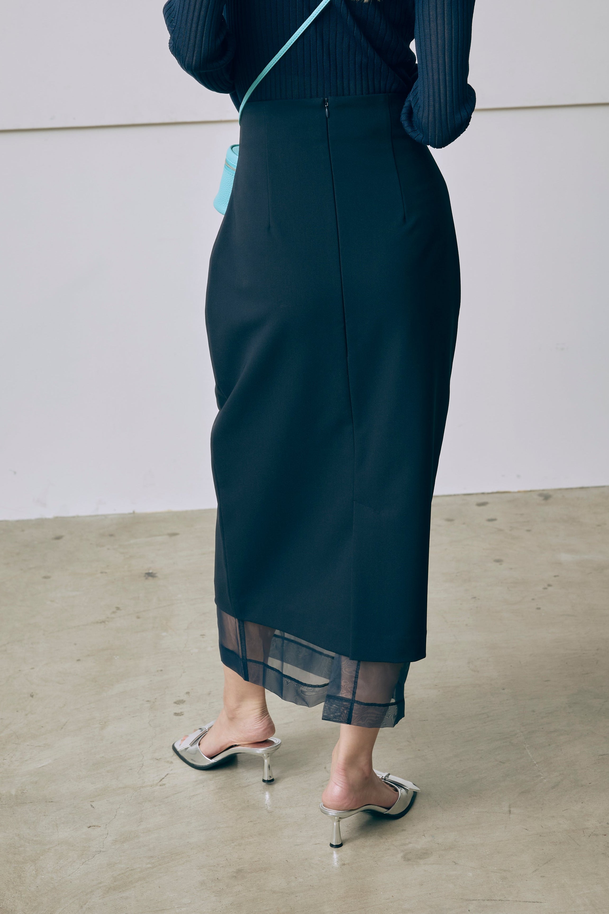 Set Up】Sheer Layered I-Line Skirt – EN NEUME